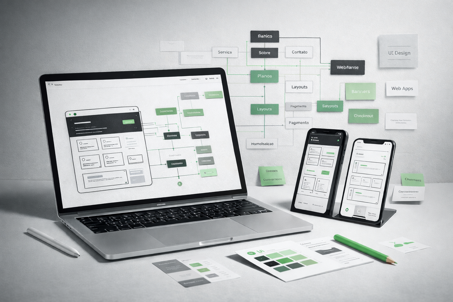 Mockup de sistemas e sites BITW3B